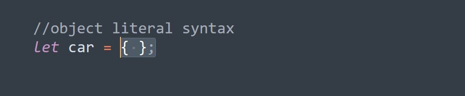 object literal syntax